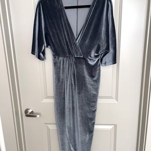 HYFVE-Faux-Velvet-Wrap-Dress. Size Small.